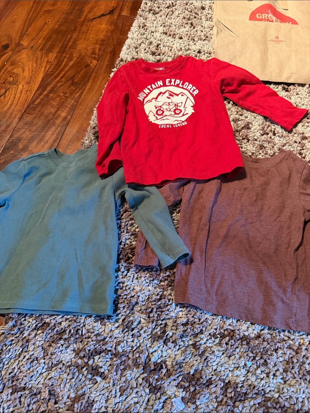 Kids Mountain Explorer Graphic Long-Sleeve Tee - Red